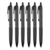 Uniball Gel Pen 207 Plus+, Retractable, Medium 0.7 mm, Inspirational Ink-Color Assortment, Black Barrel, 6PK 70491